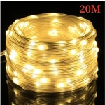 20M LED 문자열 조명 요정 따뜻한 흰색 야외 크리스마스 트리 갈 랜드 새해 홈 파티 웨딩 장식 : 웅스 몰