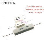 K 10pcs 10W BPR56 세라믹 저항기 0 1 ~ 옴 33R 1R 10R 100R 22 33 10 100 1K 10K 시멘트 저항 5w 0.25 ohm : 몽글몽글쇼핑