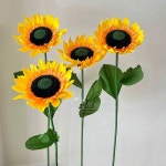 자이언트플라워 만들기 해바라기 장 페이퍼꽃 소재 대형 자이언트꽃환경구성 영원히 재료 이미지 컬러 1송이 파우치 : 주주08