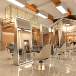 헤어샵 양면 거울 경대 대형 촬영 로고삽입 대형거울 미용실 미용실거울 2인 양면경대 전신 T타입-실버단면 : 마켓모아001