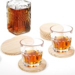 5pcs 나무 컵 받침 라운드 빈 대량 코스터 세트 DIY 건축 드로잉 그림에 한 공예 : 하루코퍼레이션7