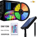 태양열/USB LED 스트립 조명 야외 5050 LED 조명 태양 광 발전 RGB LED 조명 IP67 방수 홈 조명 정원 결혼식 : 웅스 샵