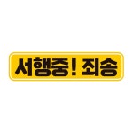 서행중 자동차 고휘도 자석스티커 전차종 초보운전 안내문구 표지판 : 쥬 스