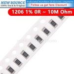 1 1206 SMD 저항기, 0R ~ 10M 1/4W 0 1 옴, 1K 2 2K 4 7K 10K 100K 1R 10R 100R 150R 220R 330R 1M 24R 36R 39R : 글로리34
