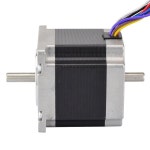 듀얼 샤프트 Nema23 단극 바이폴라 스테퍼 모터 56mm 2 상 1.8 도 1.26Nm 3A 8 리드, CNC 밀 선반 라우터 용 : 사오엠테크
