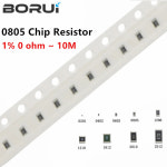 1 0805 SMD 저항기, 0R ~ 10M, 1/8W 0 1 1, 10 100 150 220, 330 ohm 1K 2 2K 4 7K 10K 100K 1R 10R 100R 150R : 글로리44