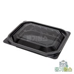 사각 반찬 PET 용기 1815 (소) JH203 검정 - 600세트 : 용기팜스
