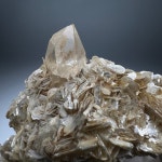 쿼츠 머스코바이트 Quartz Muscovite 석영 백운모 광물 원석 천연석 탄생석 원석표본 광물표본 미네랄 젬스톤 : 석보 코리아