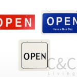 씨앤씨리빙 영업안내 표지판 OPEN CLOSED안내 : 씨앤씨리빙
