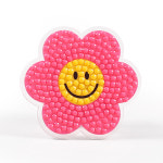 DIY 보석십자수 스마트톡 그립 톡홀더 만들기 스마일 데이지 꽃 블랙 : 아이좋아라