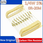 100pcs 1/4w 0 25W 5 탄소 필름 저항기 0R ~ 20M 1 2R 3R 4 7R 33R 56R 100R 470R 1R 1K 7K 10K 47K 1M 2M 8M 2 7M : 글로리41