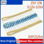 20pcs 2W 금속 필름 저항 1 0 1R ~ 10M 3 3R 9R 2 2R 4 7R 10R 11R 16R 18R 110R 330R 1K 10K 100K 1M 7 22 100 : 글로리43