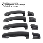 자동차 광택 블랙 외부 문짝 핸들 커버, 레인지로버 스포츠 디스커버리 3 프리랜더 2 4 개 : 푸른향수