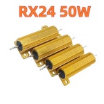RX24 50W 골드 알루미늄 쉘 저항기, 1R, 2R, 3R, 5R, 6R, 8R, 10R, 20R, 30R, 100 ohms, 75k, 150k, 200k : 글로리44