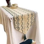 레이스 테이블러너 감성 카페 서랍장 덮개 플라워 자수 로리타 대조색상 30X100CM : 파이브슈퍼볼