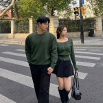 [올오브유] 올데이 스퀘어 가디건 & 라운드 니트 커플시밀러룩 : 올 오브 유