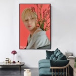 포스터 샤이니 태민 새틴 천 포스터 홈 인테리어 월 아트 패브릭 프린트 20x30cm27x40cm30x45cm40x60cm : 데이지유통