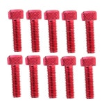 카울 볼트 합금 스틸 육각 볼트 소켓 헤드 캡 나사 M6 x 20mm 피치 빨간색 고품질 알루미늄 강도 부식 방지 10 개 : nineteen