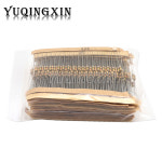탄소 필름 저항기 키트, 5 저항 모듬 세트, 43valuesX20pcs 1R - 1M Ohm 0 25W 샘플 팩, 860pcs, 1/4W : 글로리38
