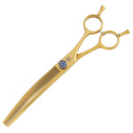 가위몬스터 7.25인치 골드 커브숱가위 66발 15도 애견미용가위 : 가위보감