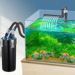 1세트 물고기 탱크 필터 버킷 3L/4L/5L 소형 순환 펌프 수족관 장비 360 학위 조정 : 웅스스토어-