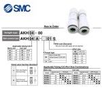 AKH04-00 AKH06-00 AKH08-00 AKH10-00 AKH12-00 SMC 호환 스트레이트 웨이 체크 밸브, 에어 원웨이 체크 밸브, 퀵 플러그 AKH 시리즈... 