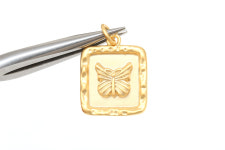 비즈공예 재료 참 댕글 H2371-무광골드 버터플라이 참 (2개) 귀걸이 팔찌장식 : 쥬얼핑거