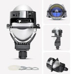 Led 렌즈 헤일로 조명 프로젝터, H4 H7 9005 9006 자동차 헤드라이트, 하이 로우 빔 헬라 3R, 3 인치 LED 키트, 150W LHD : 프린스타34