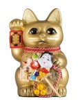 인연 고양이 후쿠아츠메(L-SIZE 금 Gold) 오른손 올려도기lucky cat 불어 고양이 흉내 고양이 길기 : The-best