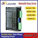 Lichuan 3D 프린터용 오픈 루프 스텝퍼 모터 드라이버 2 상 Nema34 DC24V ~ 110V AC18V 7.2A 400 51200ppr : 한라산인터네셔널14