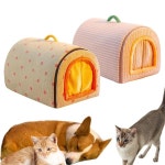 실내 애완 동물 집 강아지 세척 가능, 가을 겨울 스누즈 수면 둥지 침대, 치와와 : 웅스스토어-