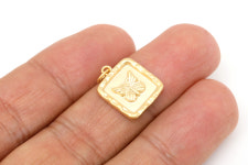 비즈공예 재료 참 댕글 H2371-무광골드 버터플라이 참 (2개) 귀걸이 팔찌장식 : 쥬얼핑거