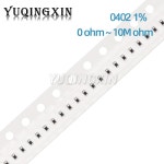 1 0402 SMD 저항기, 0R - 10M 1/16W 0 1 22 10 100 150 220 330 ohm 1K 2 2K 10K 10000 K 1R 10R 100R 150R 22 : 글로리35