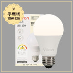 비츠온 LED램프 벌브 전구 E26베이스 10W, 주백색 : iDK