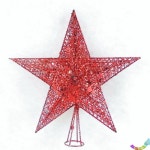 크리스마스트리별 전구 LED 꼭대기 15cm 스프링 탑별 스타 요정 꼭대기별 장식 파티 골드30cm : 엑티브글로픽