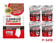 스고이 유산균 크런치 참치 380g x 4봉 고양이 대용량 사료 : 망망이네 간식