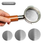 커피 필터 스크린, 에스프레소 퍽 내열성 메쉬 포타필터, 머신 바리스타 도구, 51mm, 2 개 : 춘추상점