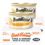 굿프랜드캔 고양이캔 간식 통조림 참치+새우, 85g, 48개 : 멍멍스타