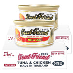 굿프랜드캔 고양이캔 간식 통조림 참치+닭고기, 85g, 48개 : 멍멍스타