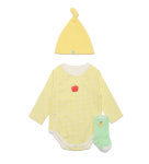 블루독베이비 애플체크바디수트SET(YE) : 아울렛세상