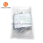 100pcs 3W 금속 산화막 저항기 5 1R 10M 10R 100R 240R 470R 1K 2 4K 3 9K 10K 43K 100K 220K 1M 430 470 ohms 탄소 : 글로리41