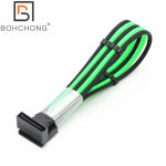 PET 슬리브 SATA 15 핀 수 암 전원 연장 케이블, 케이블 빗, HDD 새터 어댑터 2 개 포함, 4mm : 글로리49
