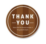 땡큐브라운(원형) 스티커 100장 : 주식회사 마이드