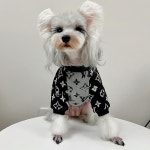 강아지 명품패턴 배색 티셔츠 봄옷 가을옷 애견의류 : 댕냥스타일