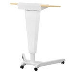 학원 회의실 강사 책상 스탠드 단상 강연대 이동식 주례 화이트 알루미늄 합금 리프팅 강연대 : TransLink