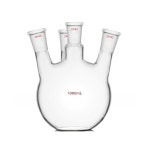 실험실 화학 베셀 평평한 바닥 유리 플라스크, 24/40,4 넥, 1L, 4 1000ml : 웅스딜