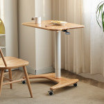 스탠딩테이블 미니 키높이 모던 컬러 홈인테리어 높이조절 스탠딩 거실 비접이식 나무색 커피 원목색 : 빠리잡화
