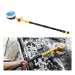 실빌 세차 브러시 창문 손잡이가 청소 달린 범용 키트 긴 액세서리로 부드러운 폼 자동 세척 샤닐 자동차 브리스 분리형 : 누아르마켓