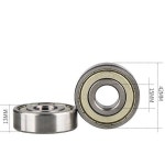 실드 깊은 그루브 볼 베어링 6302ZZ 6302-2RS 6302-2Z 6302RS 6302 15x42x13mm 10 개 : 십구플렉스