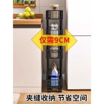 공간 활용 선반 좁은 슬림 정리 캐비닛 욕실 바퀴 (바퀴형)3단블랙40x16cm : 일등직구몰